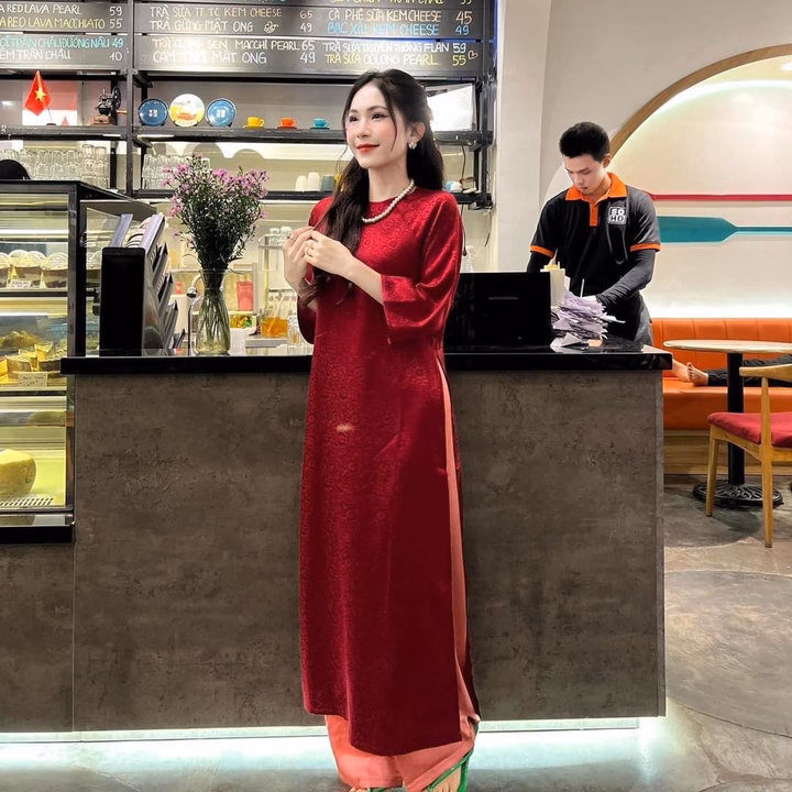 Set Bộ Áo Dài Cách Tân Gấm Kèm Quần Lụa St1258- Sam Store - Ảnh 3