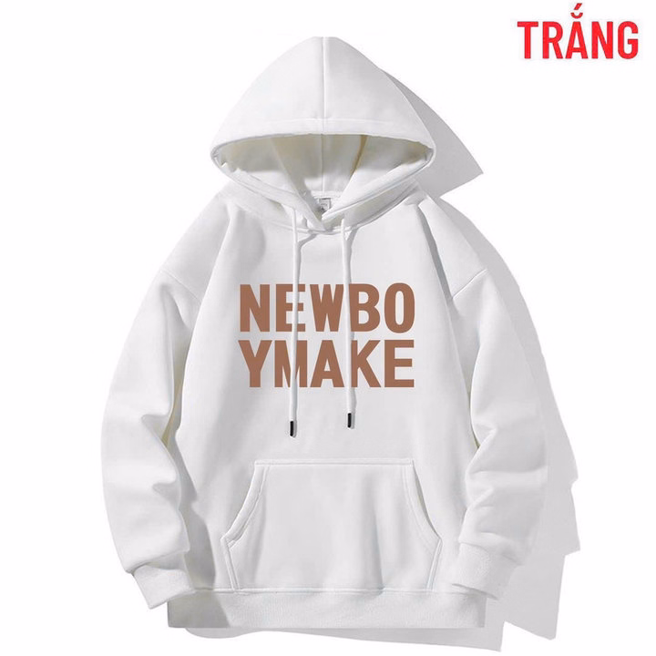 Áo Hoodie Nam Nữ Vải Nỉ Ngoại Dày Dặn In Chữ Newbo Ymake Form Rộng Unisex Tp77 - Golden Dream - Ảnh 2