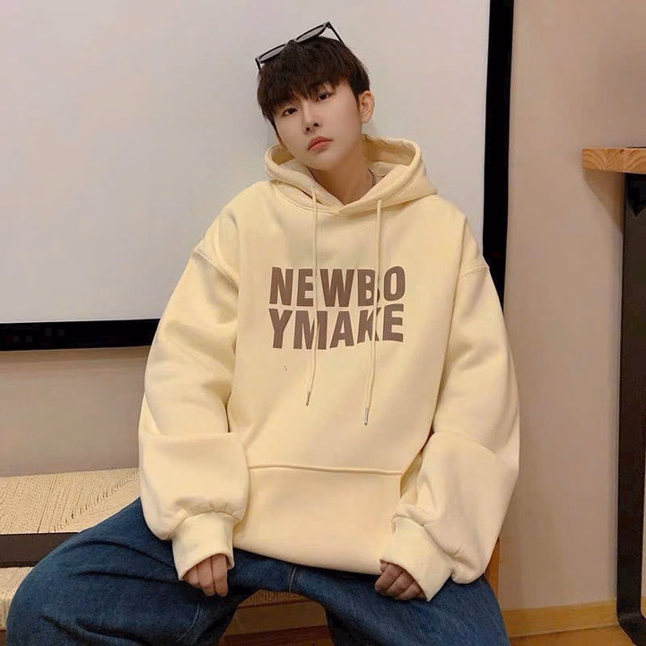 Áo Hoodie Nam Nữ Vải Nỉ Ngoại Dày Dặn In Chữ Newbo Ymake Form Rộng Unisex Tp77 - Golden Dream - Ảnh 6