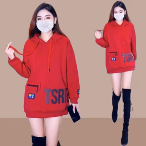 Áo Hoodie Vải Nỉ Phối Túi Hộp Có Khoá Kéo Bên Hông Tsr Xinh Xắn Cho Các Nàng Ut37 - Phương Store