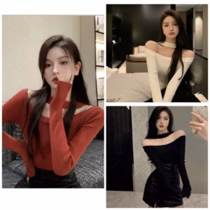 Sale Sốc 50% Áo Kiểu Quàng Cổ Thun Gân Xin - Lê Phương Boutique