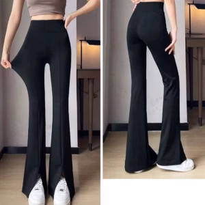 Quần Ống Loe Xẻ Tà Chất Umi Co Dãn Tốt