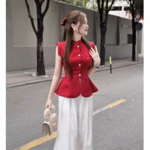 Set Áo Cài Nút Thật Vải Linen Kèm Quần Lụa(Có Lót) Sht1092 -Sam Store