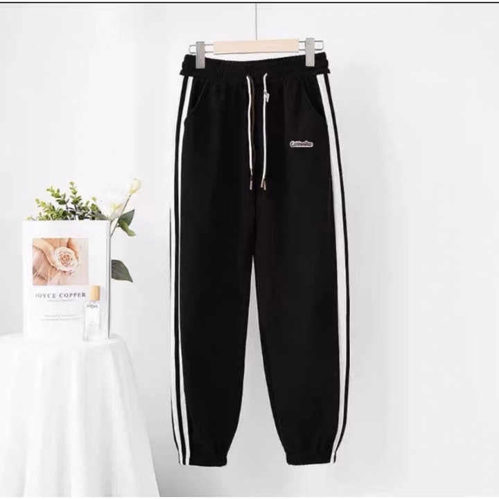 Quần Nhung Tăm Bo Gấu Phối Sọc Họa Tiết Chữ Phong Cách Ullzang Slcxq110 - Chipxinhxk - Ảnh 5