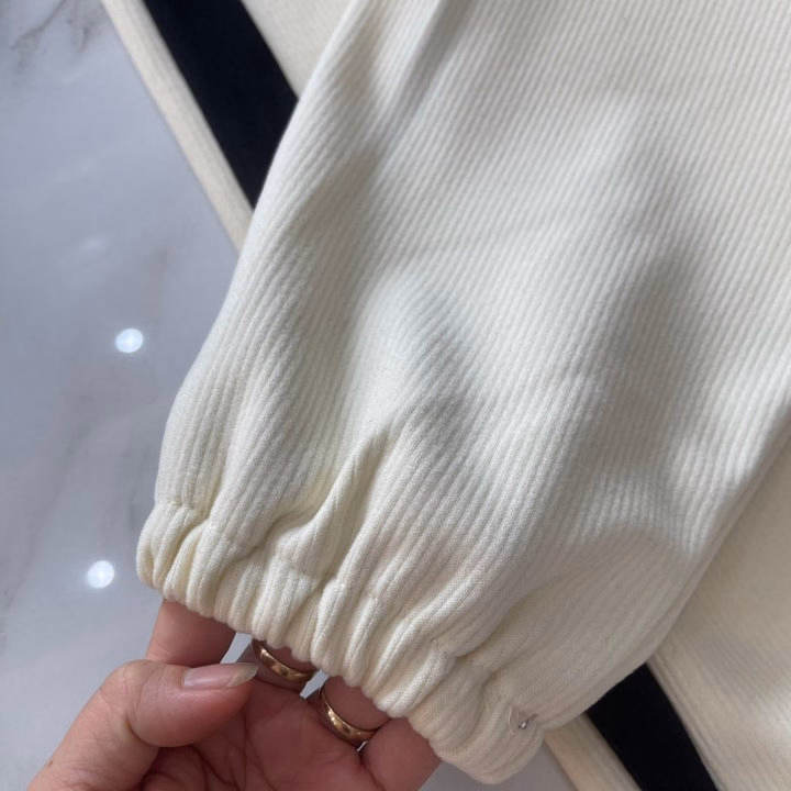 Quần Jogger Nhung Trơn Phối Sọc Màu Phong Cách Vintage Dành Cho Bạn Nữ - Chipxinhxk - Ảnh 10