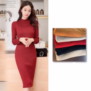 Váy Len Ôm Body Cổ Thấp Dáng Dài Phong Cách Nhẹ Nhàng, Quyến Rũ Dành Cho Bạn Nữ - Diepchi Fashion