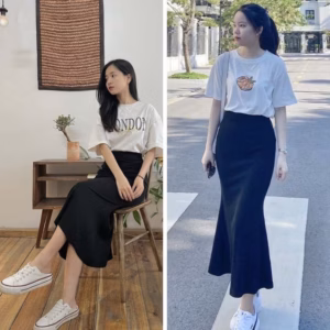 Chân Váy Dáng Dài Kiểu Đuôi Cá, Chất Umi Hàn Siêu Tôn Dáng Dành Cho Các Nàng Sldcv32 - Diepchi Fashion