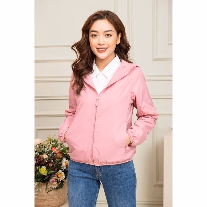 Áo Khoác Gió Lót Lưới 2 Lớp Tặng Kèm Túi Đựng Tiện Lợi Dành Cho Bạn Nữ - Chipxinhxk - Ảnh 2