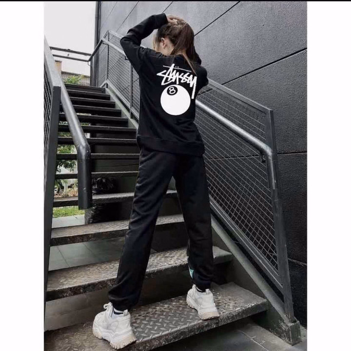 Áo Sweater Nam Nữ Unisex Stussy 08 Form Rộng Nỉ Bông Dáng Oversize - Ausa House - Ảnh 4