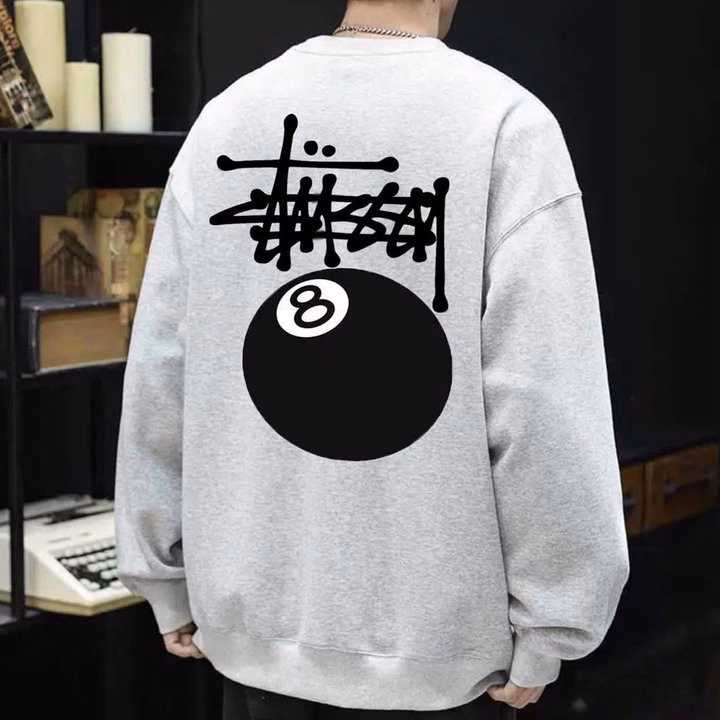 Áo Sweater Nam Nữ Unisex Stussy 08 Form Rộng Nỉ Bông Dáng Oversize - Ausa House - Ảnh 3