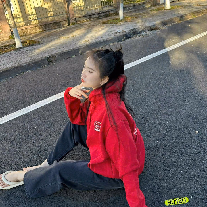 Áo Hoodie Nam Nữ Màu Đỏ In Chữ Vanss Siêu Đẹp Vải Nỉ Ngoại Tp93 - Golden Dream - Ảnh 7