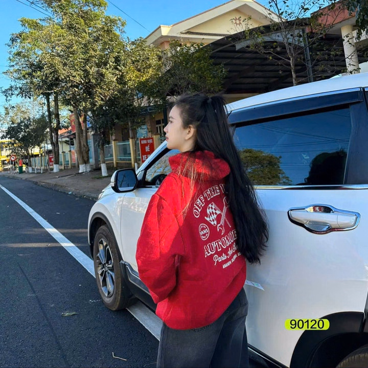 Áo Hoodie Nam Nữ Màu Đỏ In Chữ Vanss Siêu Đẹp Vải Nỉ Ngoại Tp93 - Golden Dream - Ảnh 6