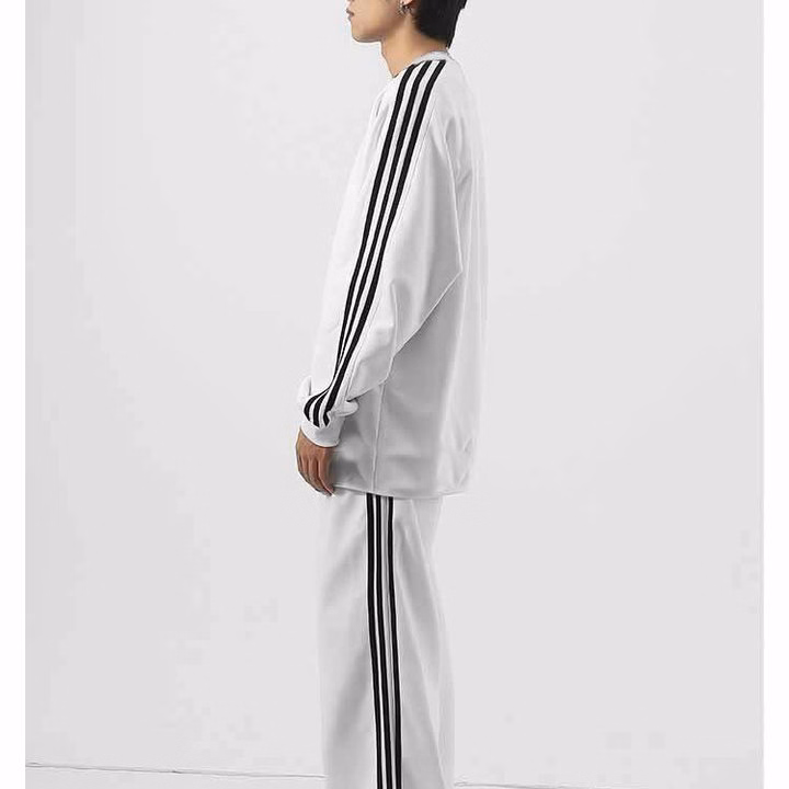 Set Đồ Nam Nữ Unisex 2 Món Áo Sweater & Quần Baggy 3 Sọc Thun Tổ Ong - Ausa House - Ảnh 11