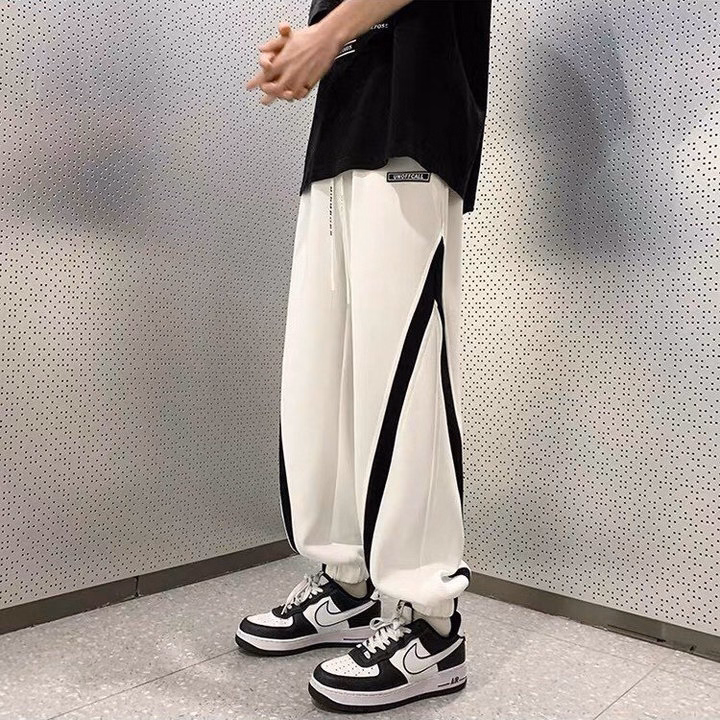 Quần Dài Nam Jogger Thun Nỉ Sọc Bo Túm Gấu - Ausa House - Ảnh 3