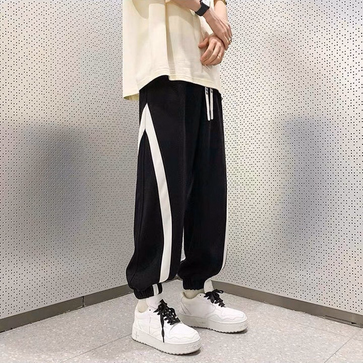 Quần Dài Nam Jogger Thun Nỉ Sọc Bo Túm Gấu - Ausa House - Ảnh 7