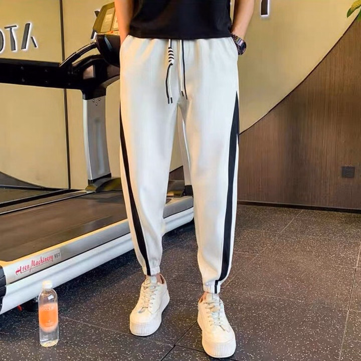 Quần Dài Nam Jogger Thun Nỉ Sọc Bo Túm Gấu - Ausa House - Ảnh 9