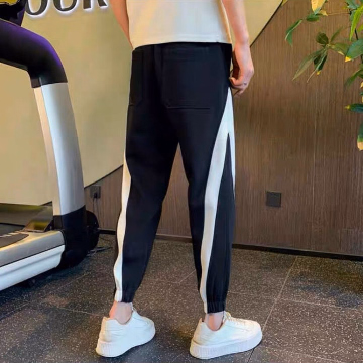 Quần Dài Nam Jogger Thun Nỉ Sọc Bo Túm Gấu - Ausa House - Ảnh 11