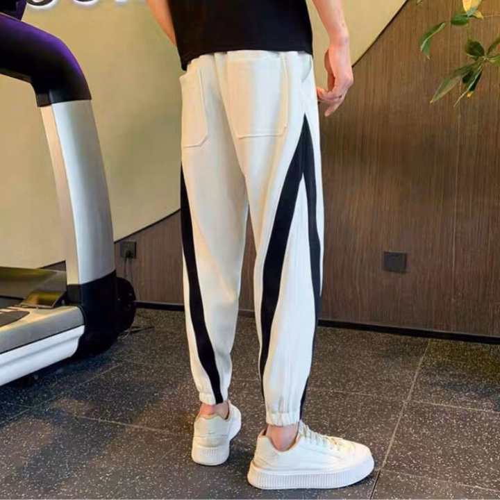 Quần Dài Nam Jogger Thun Nỉ Sọc Bo Túm Gấu - Ausa House - Ảnh 14