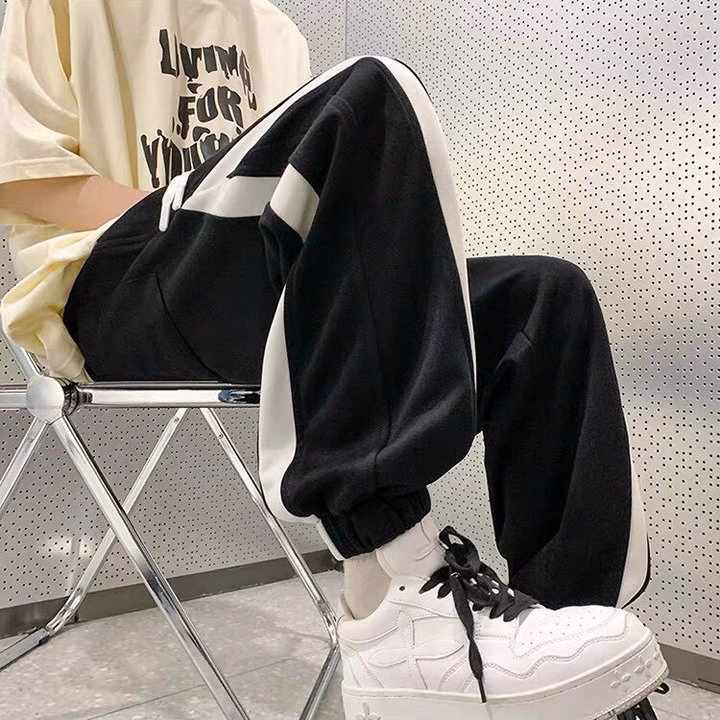 Quần Dài Nam Jogger Thun Nỉ Sọc Bo Túm Gấu - Ausa House - Ảnh 19