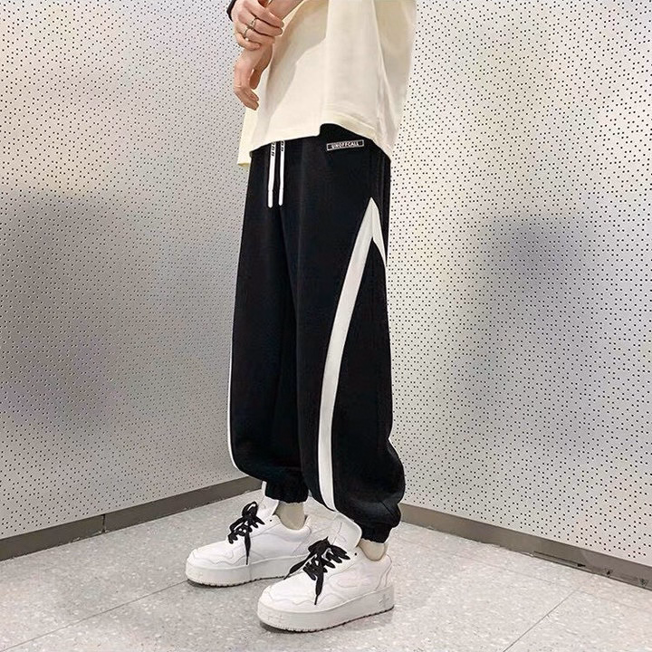 Quần Dài Nam Jogger Thun Nỉ Sọc Bo Túm Gấu - Ausa House - Ảnh 18
