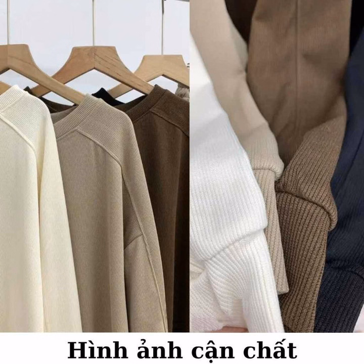 Set Đồ Nữ Thun Nỉ Tăm Áo Dài Tay Phối Quần Dài Suông - Ausa House - Ảnh 11