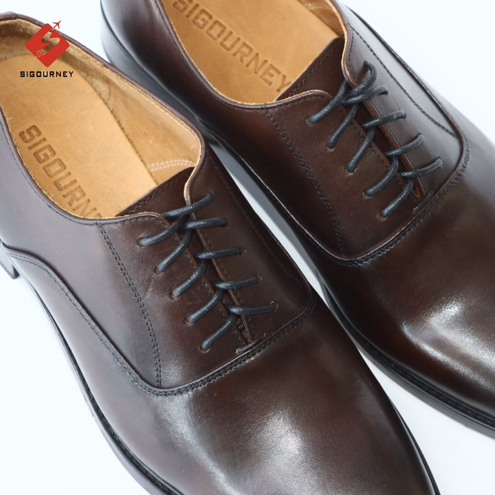 Giày Oxford Đế Phíp Cao Cấp Màu Nâu Patina Da Bò Nhập Khẩu Scc07 Bảo Hành 18 Tháng - Sigourney - Ảnh 3