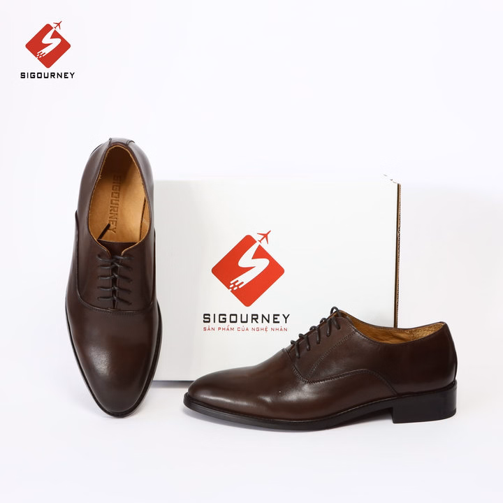 Giày Oxford Đế Phíp Cao Cấp Màu Nâu Patina Da Bò Nhập Khẩu Scc07 Bảo Hành 18 Tháng - Sigourney - Ảnh 6