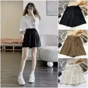 Quần Sọt Thun Phối Tây Cột Dây Freesize Dưới 55Kg - Be Yourself