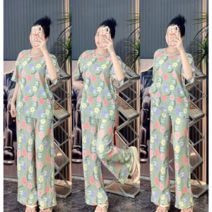 Set Bộ Thun Xốp Dài Ống Rộng Họa Tiết Thỏ Dễ Thương Gk - Be Yourself