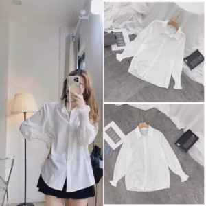 Áo Sơ Mi Trắng Cổ Đức Tay Bo Chun Nhẹ Nhàng Dành Cho Bạn Nữ Slcxa07 - Chipxinhxk