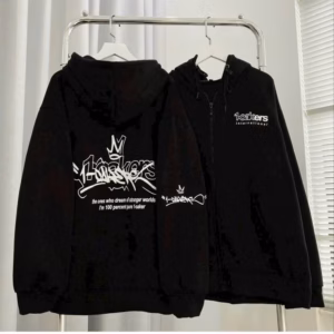 Áo Khoác Nỉ Nam Nữ Dây Kéo In Chữ 1 Oakers Siêu Chất - Htm Fashion