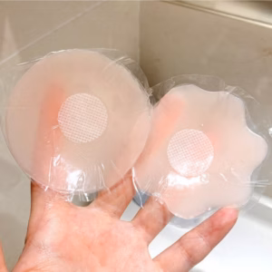 Hộp 10 Miếng Dán Ngực Silicon Siêu Dính Sử Dụng Được Nhiều Lần, Miếng Dán Nhũ Hoa Hình Tròn Mềm Mại - Dâu Shop