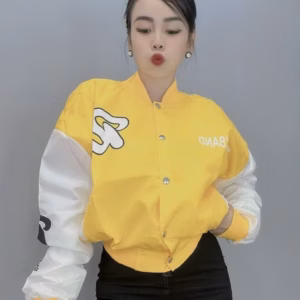Áo Khoác Dù Bomber Nữ 2 Lớp In Chữ Cá Tính Thời Trang - Htm Fashion