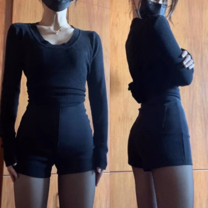 Quần Short Umi Cạp Cao Phối Khuy Giữa Tôn Dáng Dành Cho Bạn Nữ - Chipxinhxk - Ảnh 6