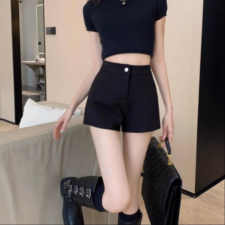 Quần Short Umi Cạp Cao Phối Khuy Giữa Tôn Dáng Dành Cho Bạn Nữ - Chipxinhxk - Ảnh 2