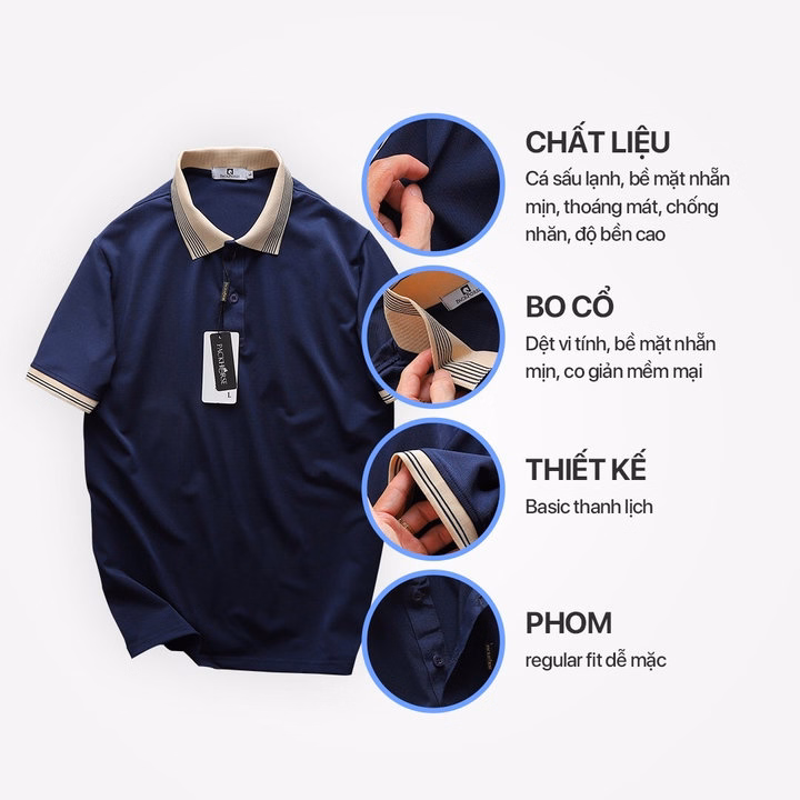 Áo Thun Cổ Bẻ Zirat Thun Cá Sấu Lạnh, Bề Mặt Nhẵn Mịn, Thoáng Mát, Chống Nhăn P220 - Lady'S Passion - Ảnh 2