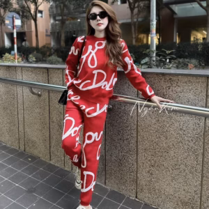 Bộ Đồ Thun Nữ Co Dãn Cotton In Họa Tiết Siêu - Htm Fahsion