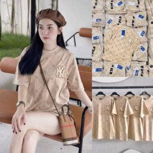 Áo Cộc Tay Cổ Tròn In Họa Tiết Monogram Full Áo Dành Cho Bạn Nữ Slcxa260 - Chipxinhxk