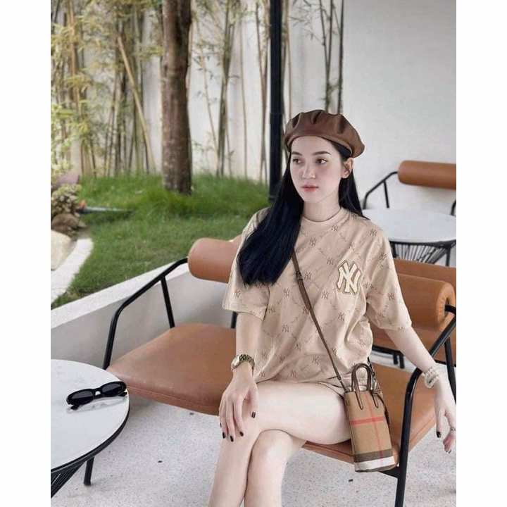 Áo Cộc Tay Cổ Tròn In Họa Tiết Monogram Full Áo Dành Cho Bạn Nữ Slcxa260 - Chipxinhxk - Ảnh 3