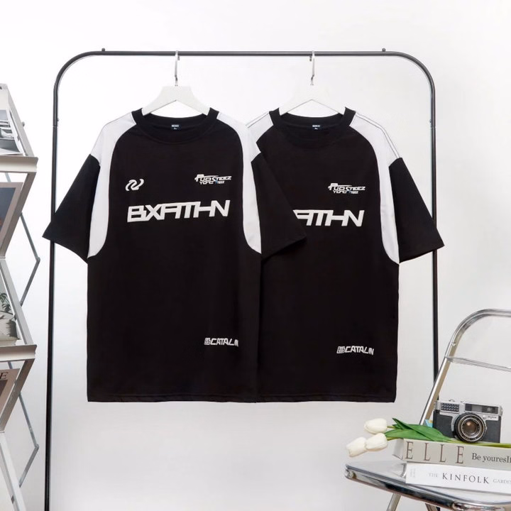 Áo Thun Local Brand Form Rộng Tay Lỡ Unisex Chất Cá Sấu -- In Chữ Bxathn Phối Màu