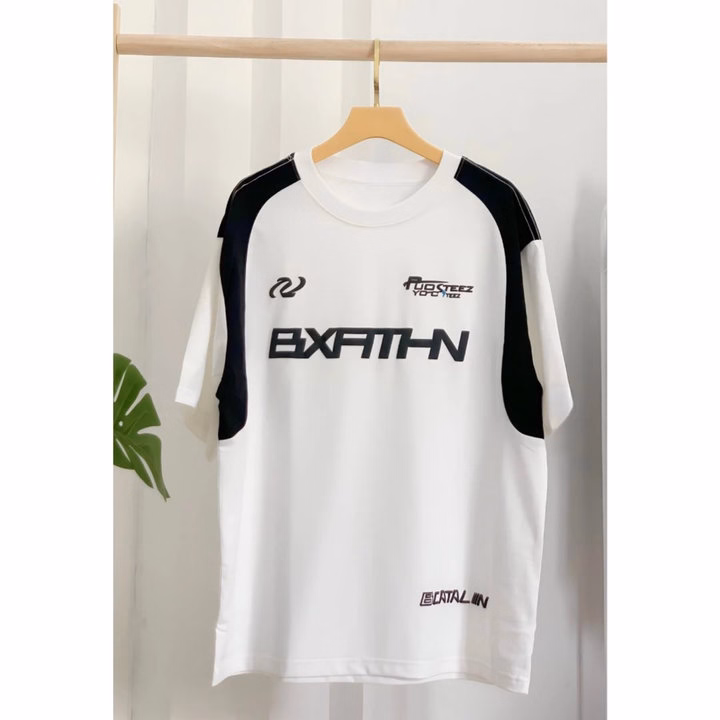 Áo Thun Local Brand Form Rộng Tay Lỡ Unisex Chất Cá Sấu -- In Chữ Bxathn Phối Màu - Ảnh 2