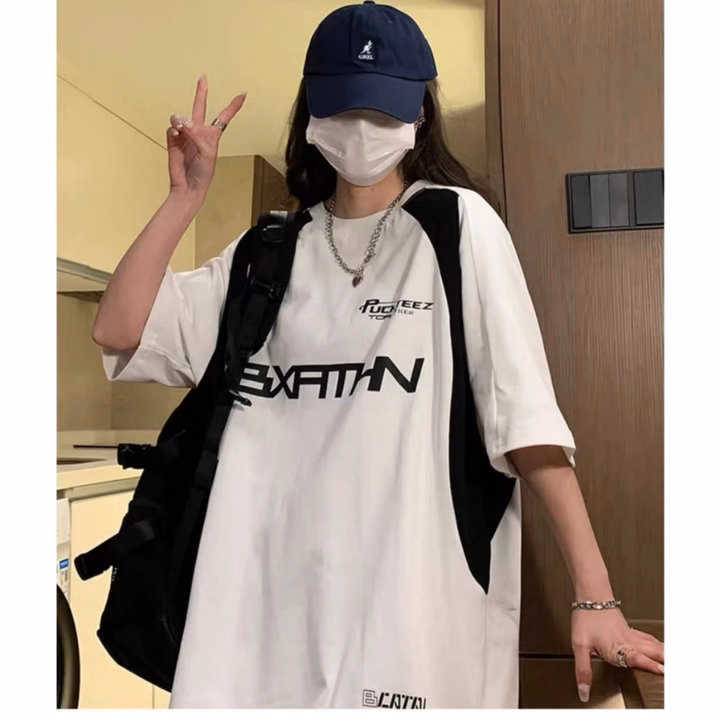 Áo Thun Local Brand Form Rộng Tay Lỡ Unisex Chất Cá Sấu -- In Chữ Bxathn Phối Màu - Ảnh 5