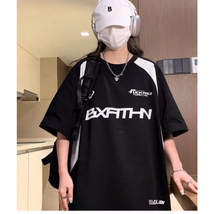 Áo Thun Local Brand Form Rộng Tay Lỡ Unisex Chất Cá Sấu -- In Chữ Bxathn Phối Màu - Ảnh 6