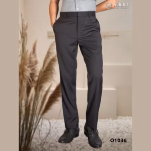 Quần Âu Nam Aligro Màu Đen, Ống Đứng Tôn Dáng Thanh Lịch, Trang Trọng Algo1036 - Aligro