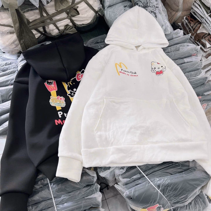 Áo Hoodie In Hình Mèo Hello Kitty Siêu Xinh Chất Vải Nỉ Dày Dặn Tp72 - Golden Dream - Ảnh 7
