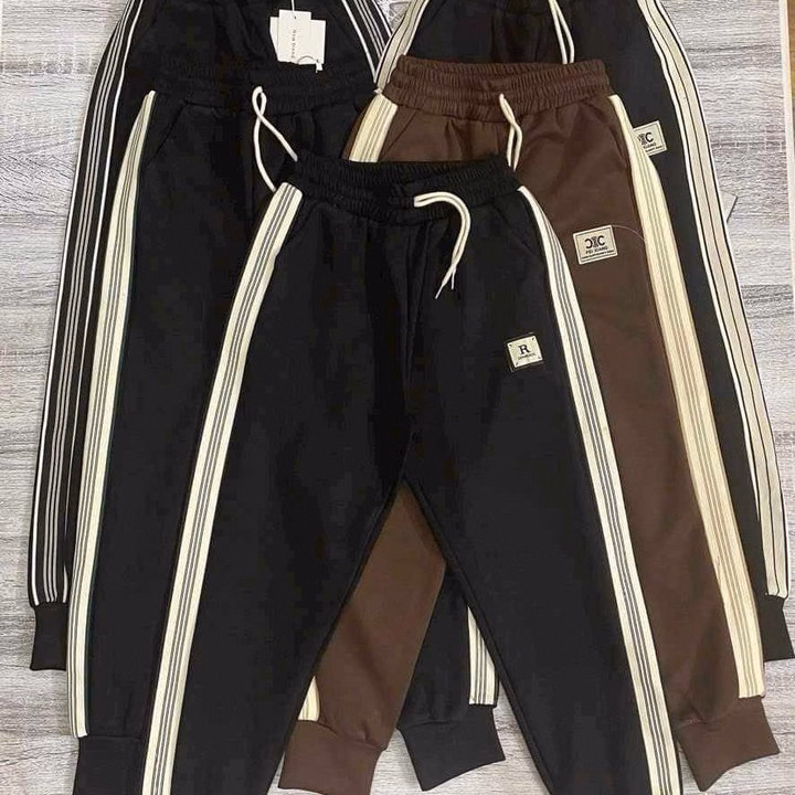 Quần Baggy Umi Nhung Kẻ Viền Sọc Thể Thao, Hàng Cao Cấp Bán Shop