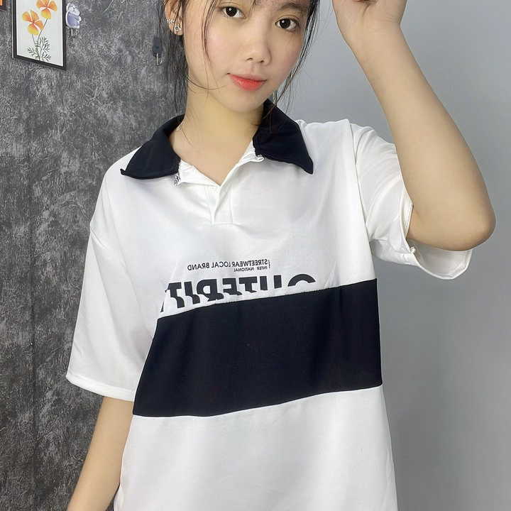 Áo Thun Polo Nam Nữ Form Rộng Phối Màu Học Sinh - Ảnh 6