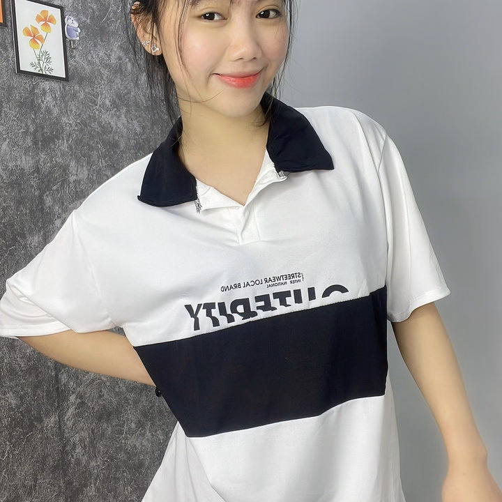 Áo Thun Polo Nam Nữ Form Rộng Phối Màu Học Sinh - Ảnh 7