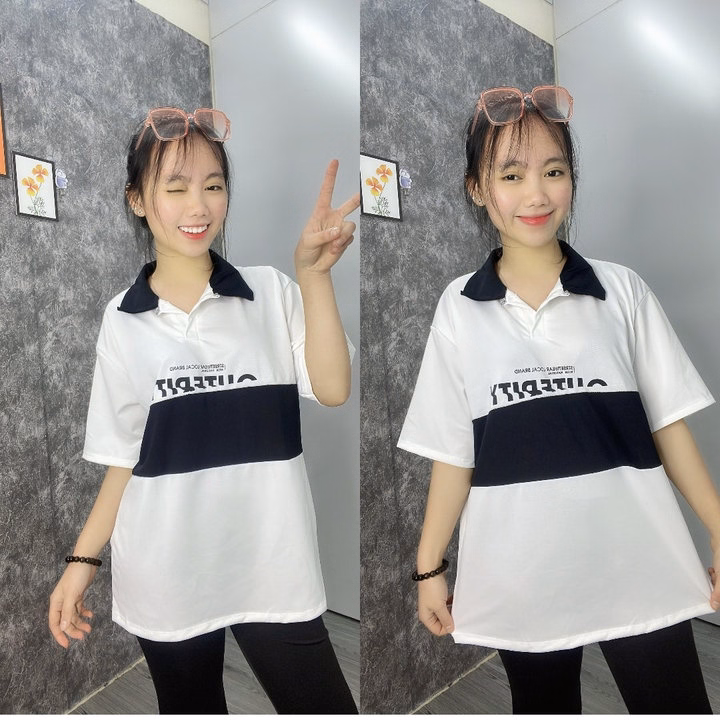 Áo Thun Polo Nam Nữ Form Rộng Phối Màu Học Sinh - Ảnh 8