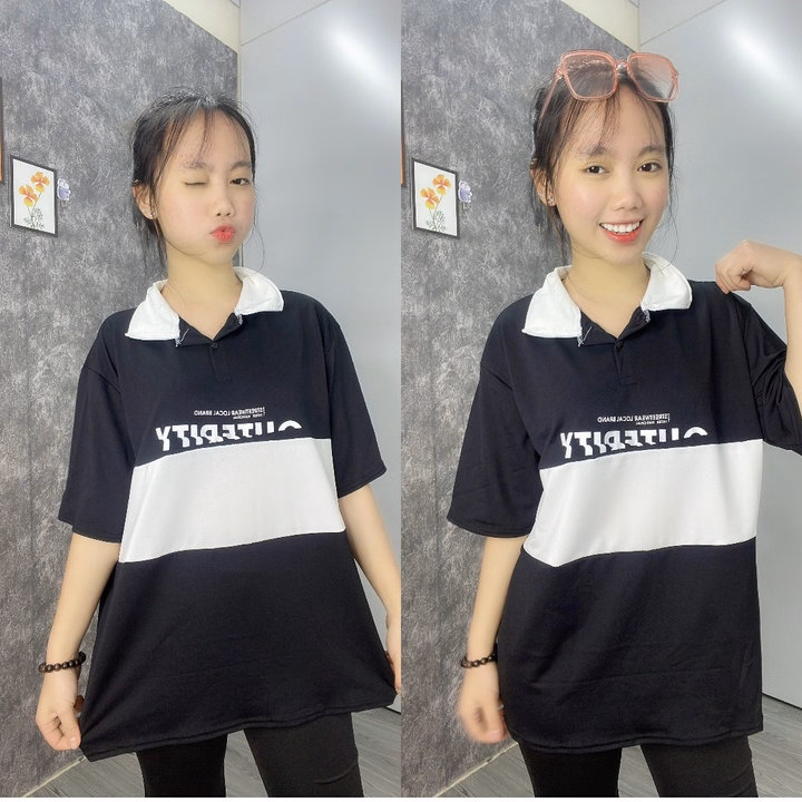 Áo Thun Polo Nam Nữ Form Rộng Phối Màu Học Sinh - Ảnh 9